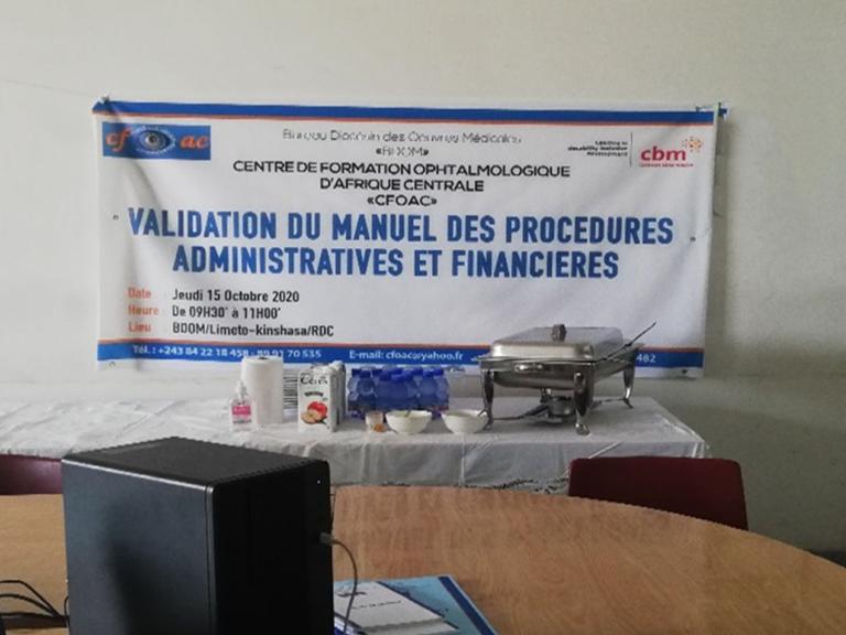 Validation du manuel des procédures administratives et financières.